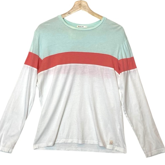 Marine Layer Colorblock Long Sleeve T-Shirt Womens S Comfortable Outdoor Casual - Picture 1 of 9